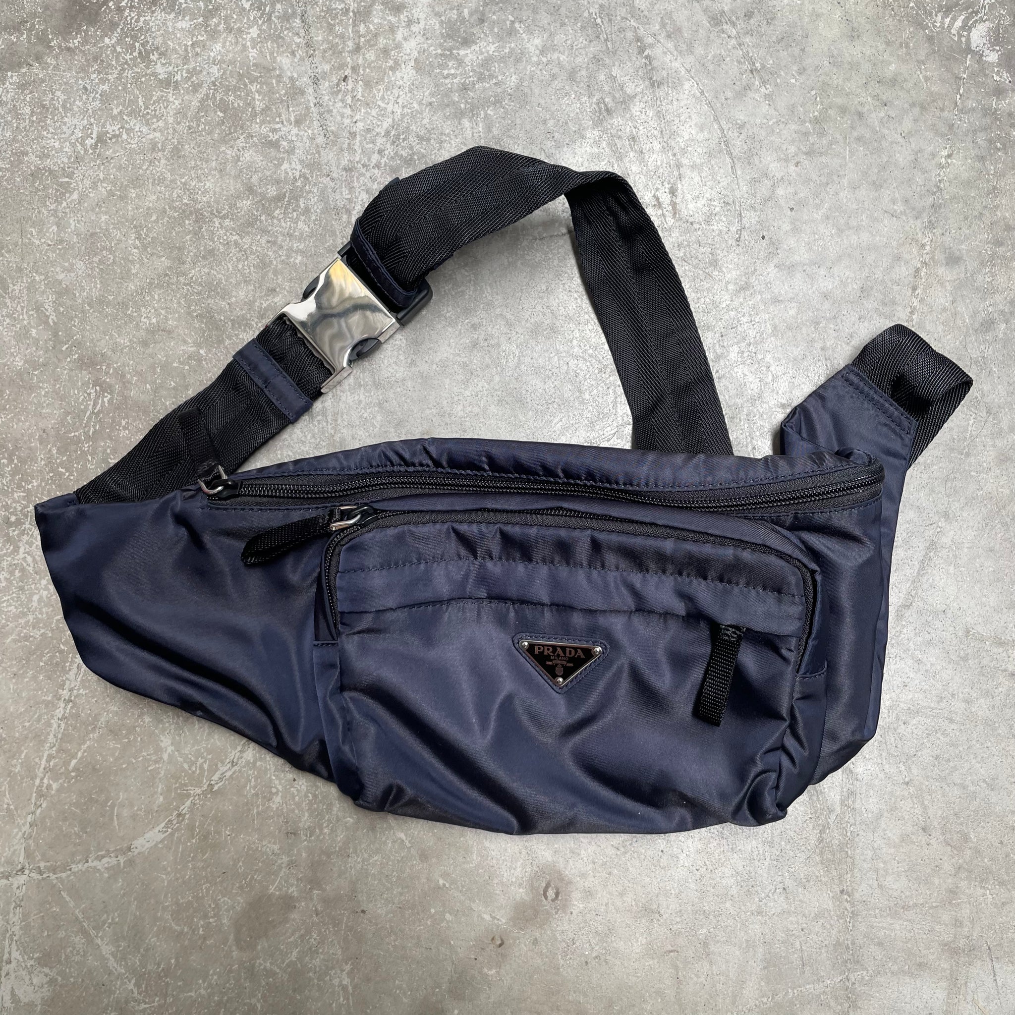 Prada Nylon Navy Belt Bag / Bum Bag