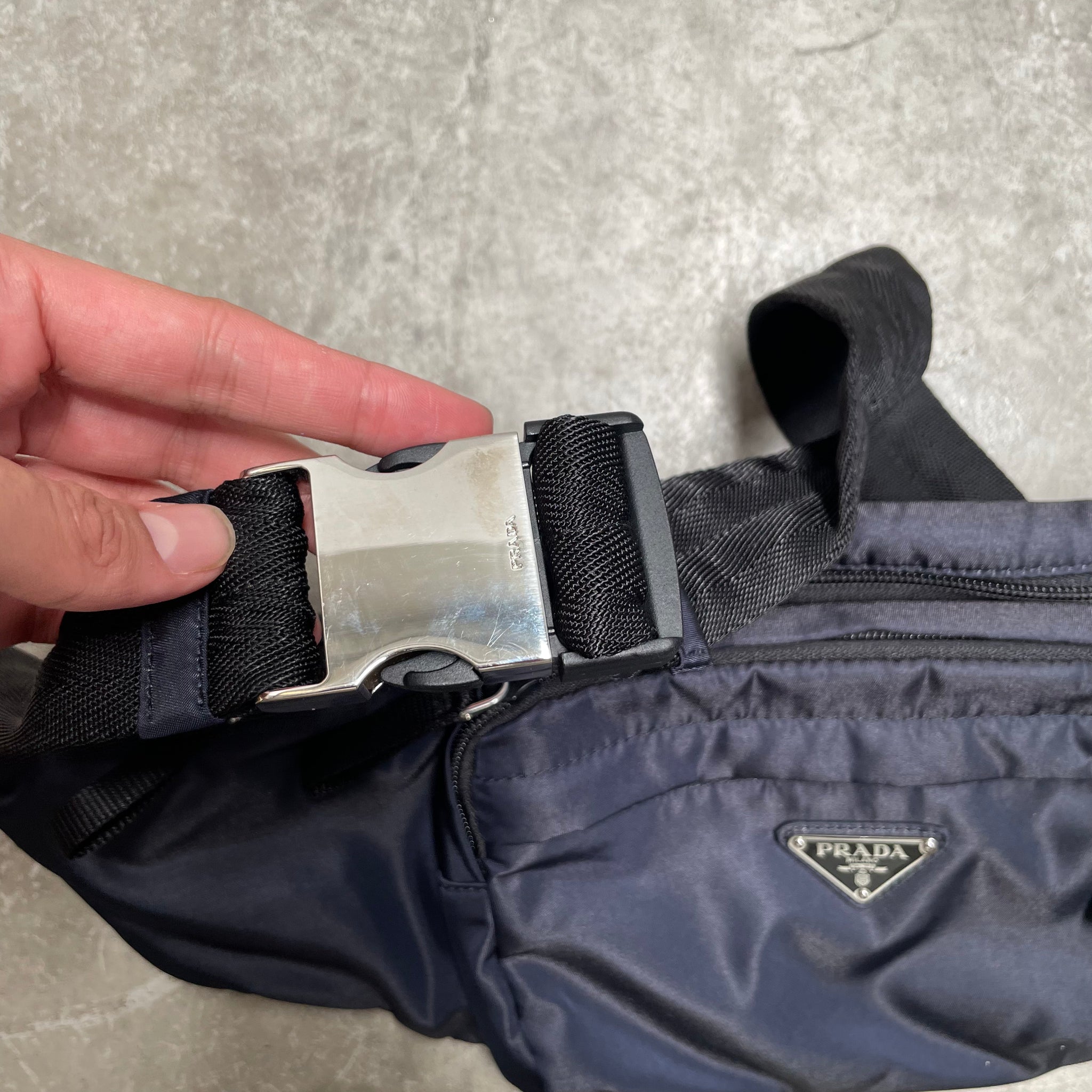 Prada Nylon Navy Belt Bag / Bum Bag