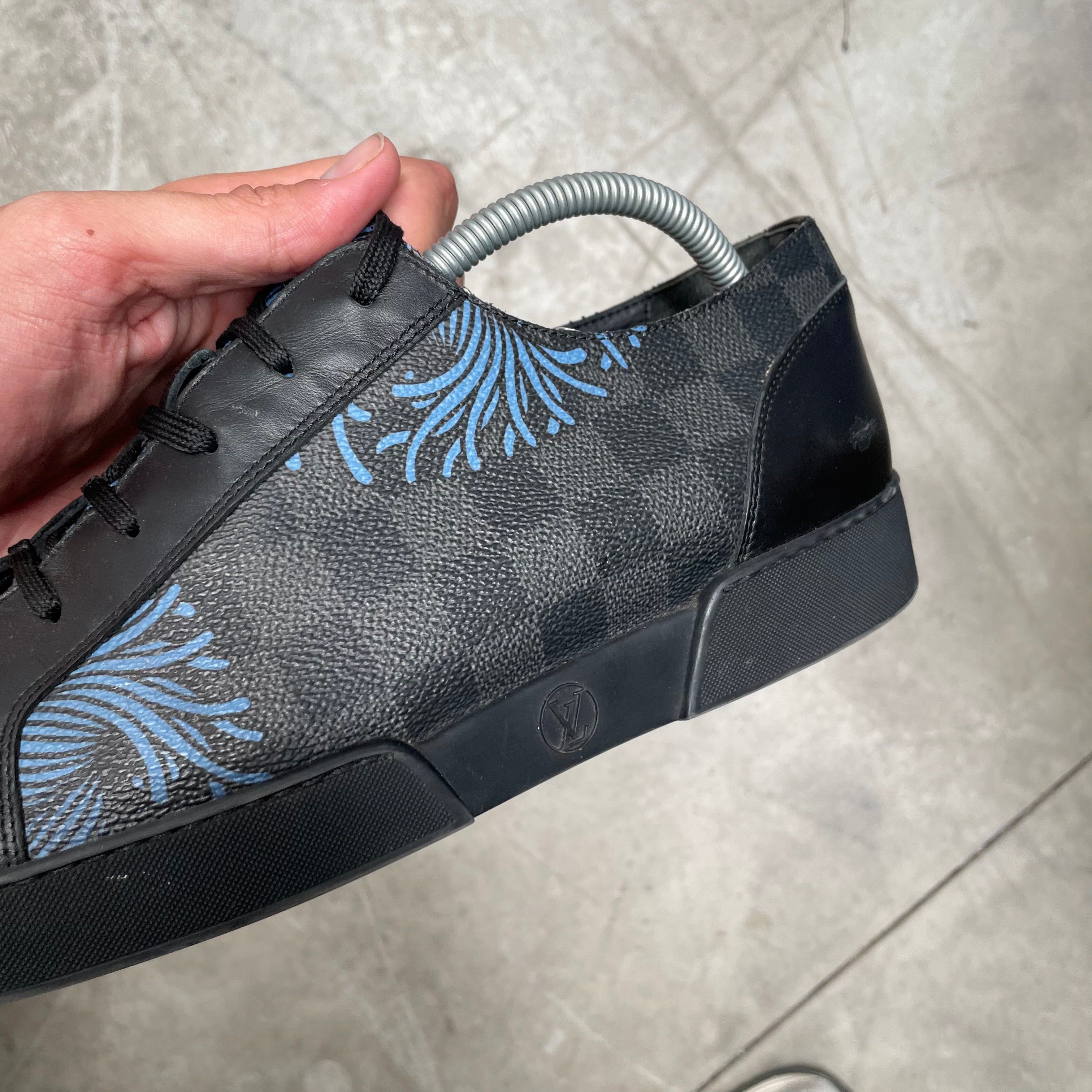 Louis Vuitton Christopher Nemeth Damier Graffiti Sneaker (fits like a –  Curated by Charbel