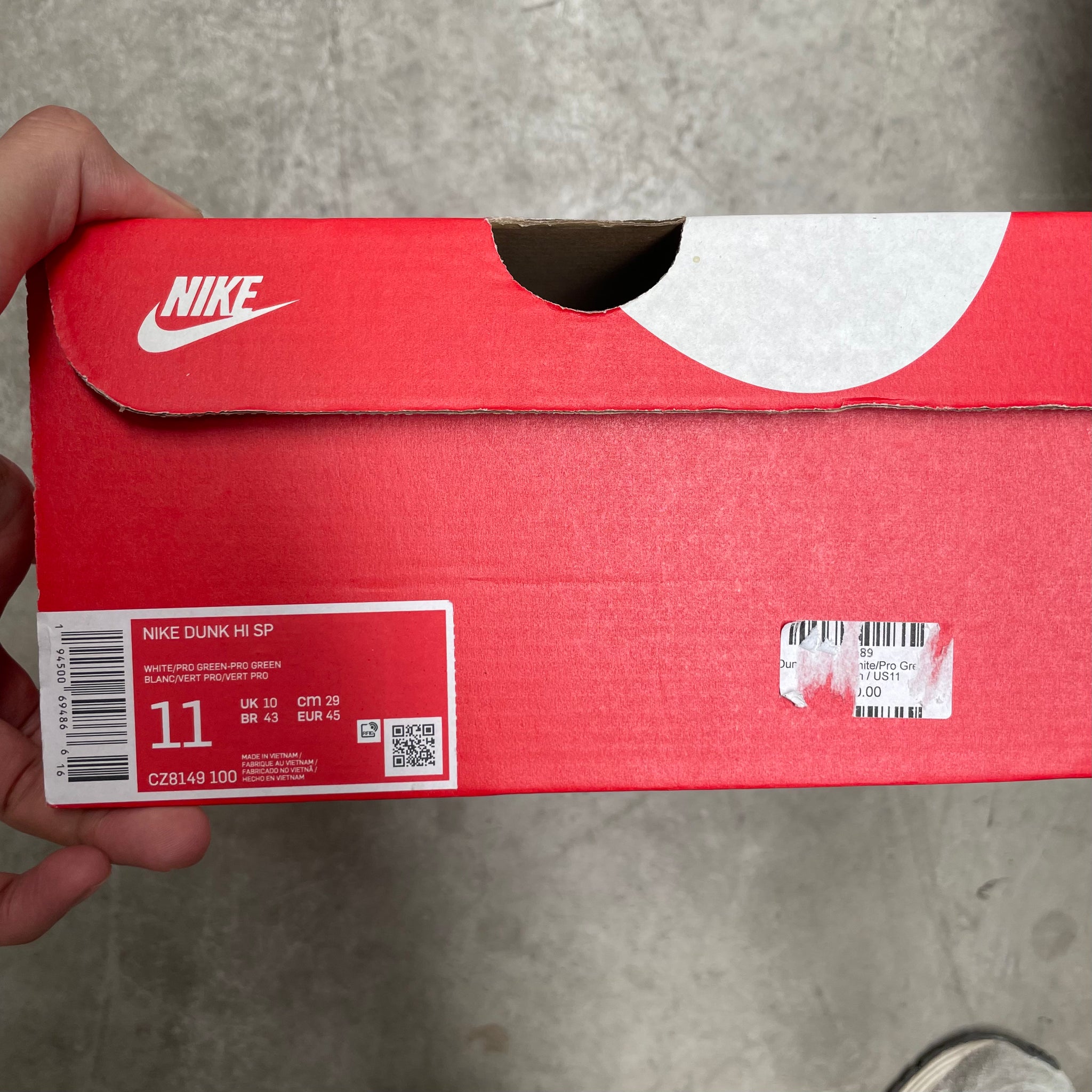 Nike Dunk High Spartan US11