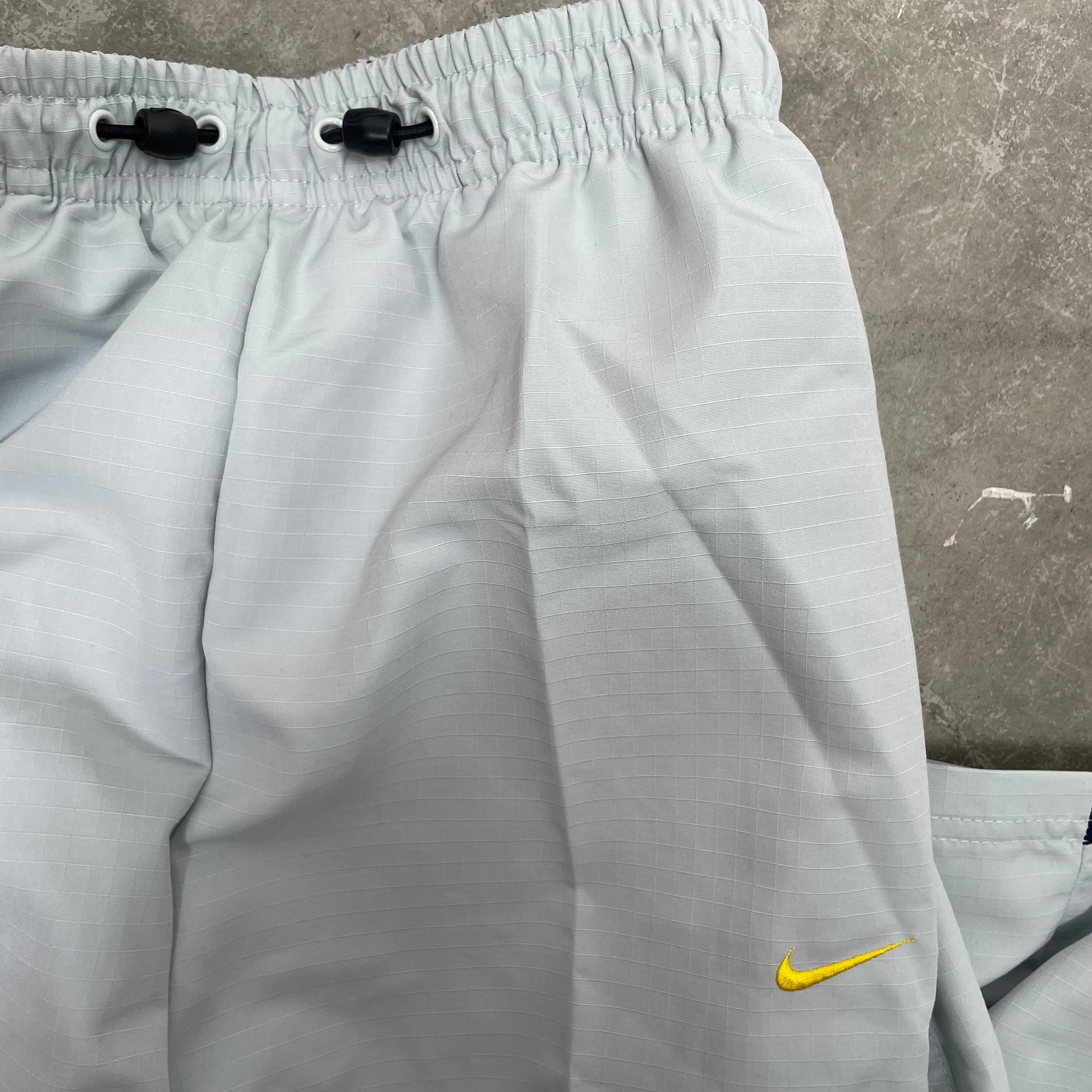 Vintage Nike Track Pant Yellow Swoosh / Grey XS DEADSTOCK