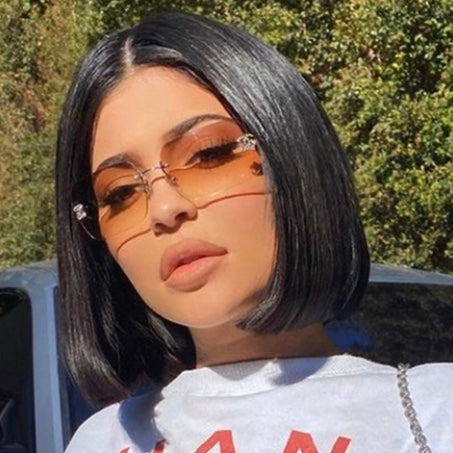 Chanel Vintage Rimless Sunglasses Pink