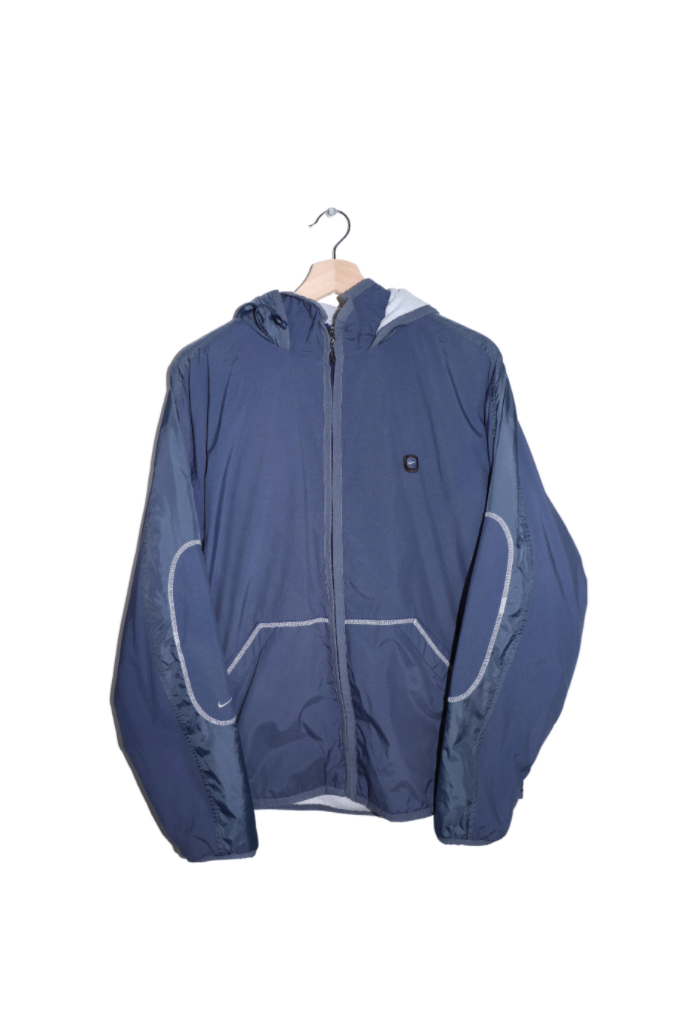 Vintage Nike Logo Fleece Lined Hooded Thick Jacket
