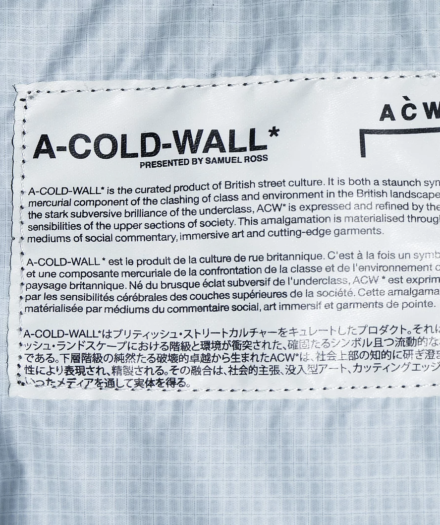 A Cold Wall PVC Logo Hooded Spray Poncho (one size)