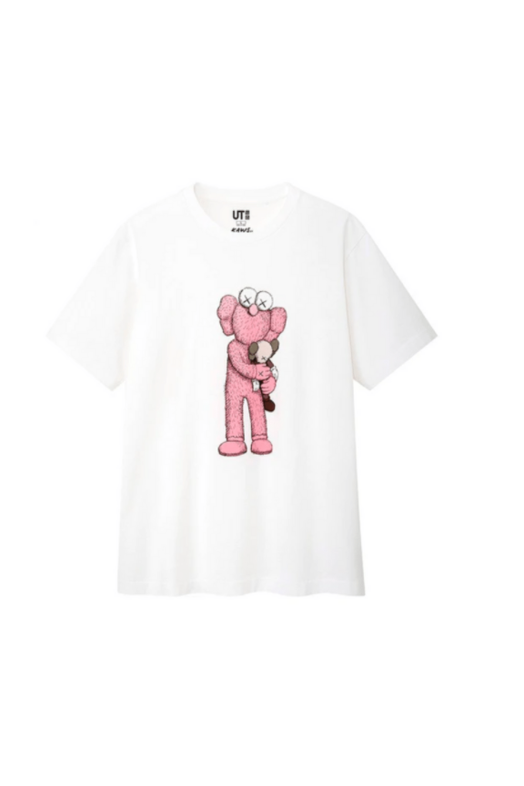KAWS x Uniqlo Pink BFF Tee White