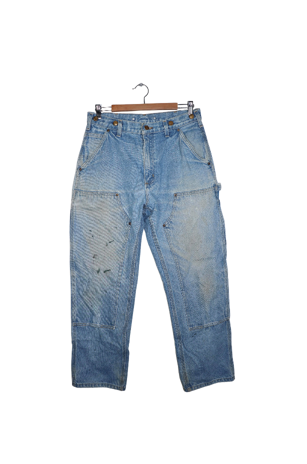 Vintage Carhartt Double Knee Light Denim Carpenter Pants  Size: 32 X 30