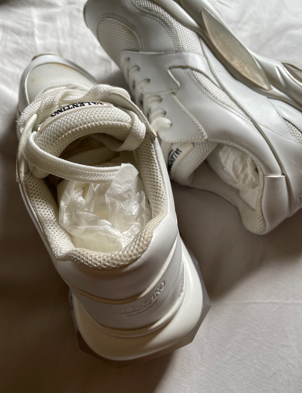 Valentino Leather and Mesh Sneaker Size 39