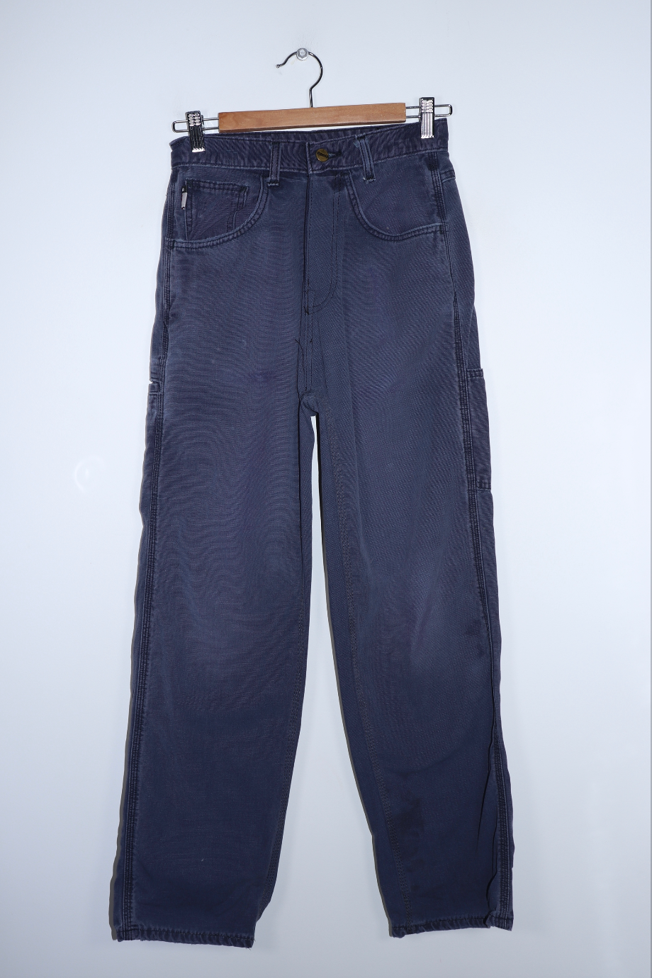 Vintage Carhartt Faded Navy Flame Resistant Carpenter Pants (26-28)