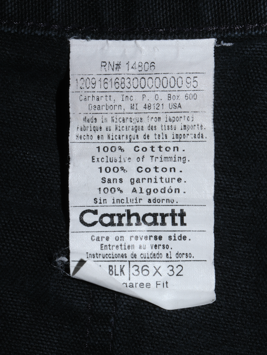 Vintage Carhartt Black Thick Carpenter Pants 36 X 32