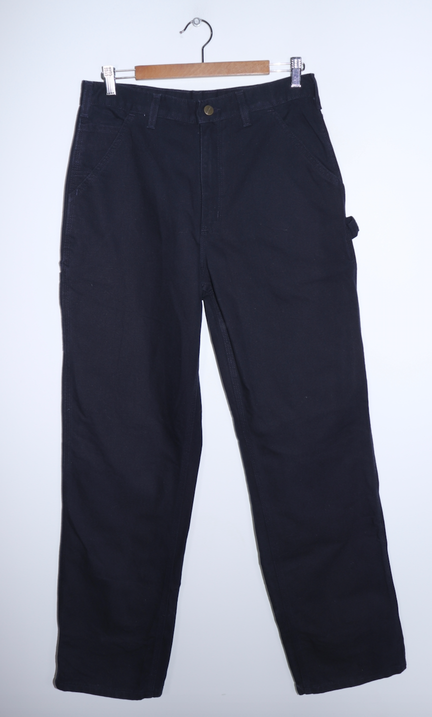 Vintage Carhartt Navy Thick Carpenter Pants 32 X 34