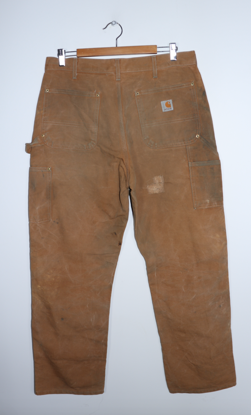 Vintage Carhartt Light Brown Double Knee Thick Carpenter Pants 34 X 30