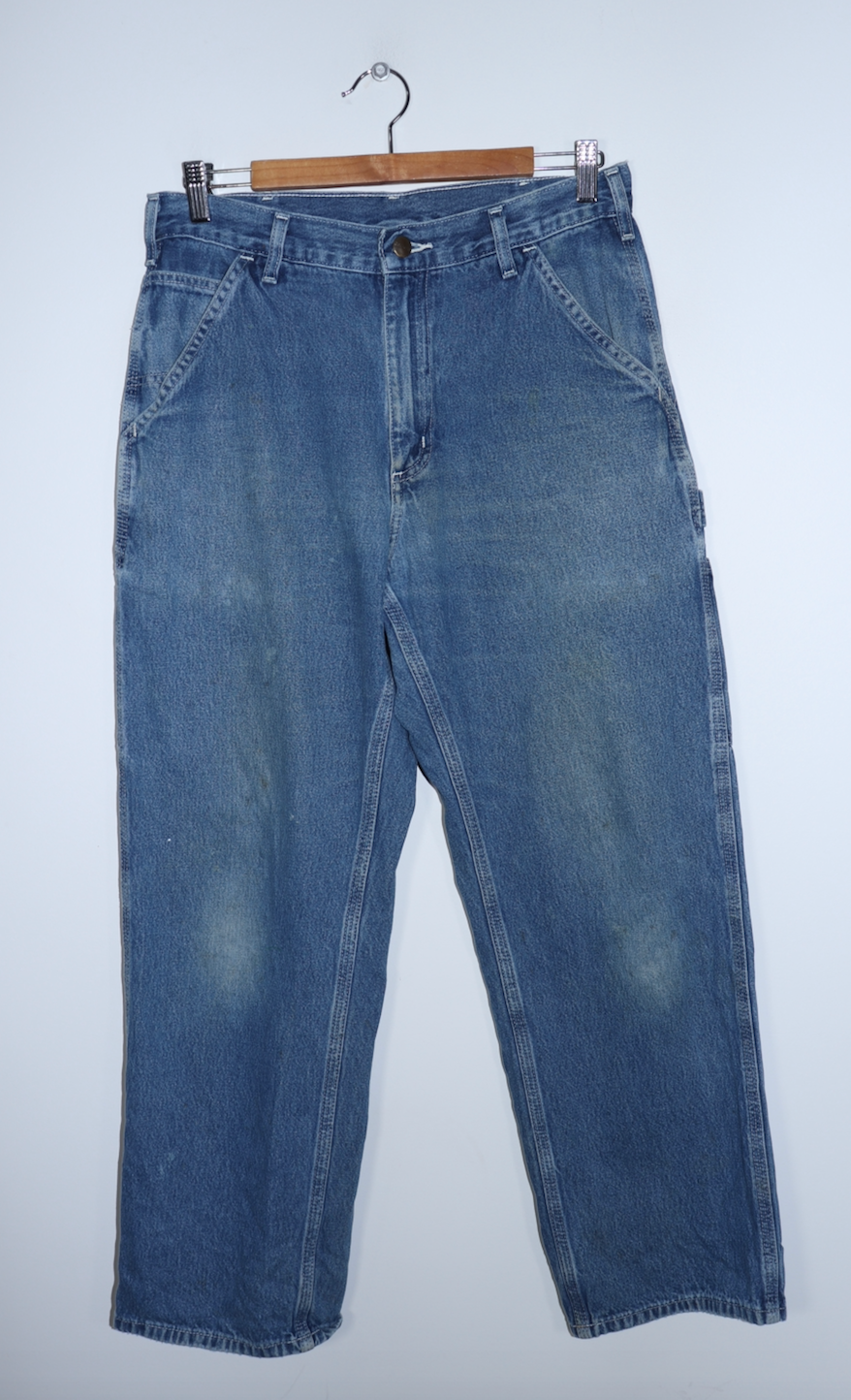 Vintage Carhartt Denim Thick Carpenter Pants 32 X 30