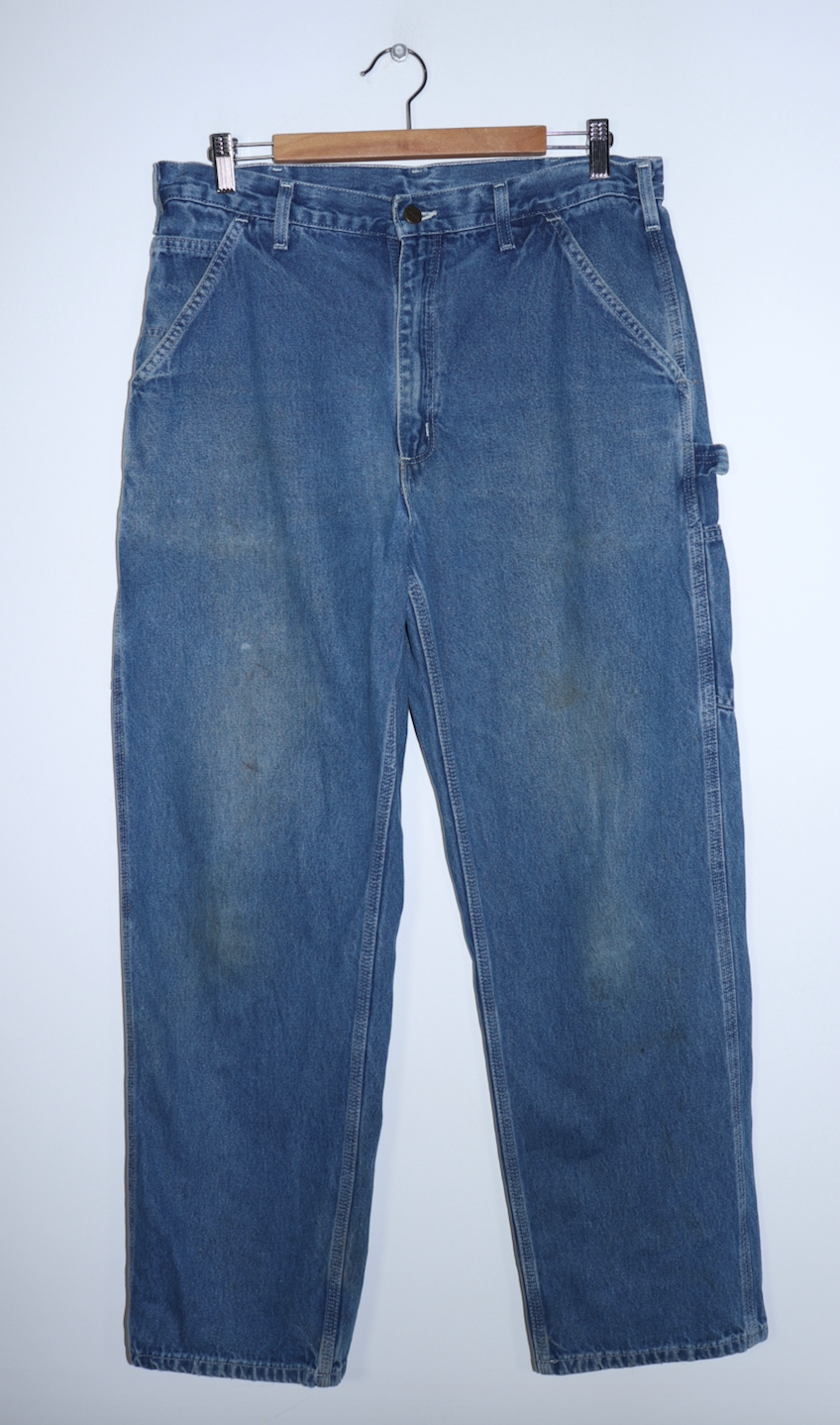 Vintage Carhartt Denim Thick Carpenter Pants 34 X 32