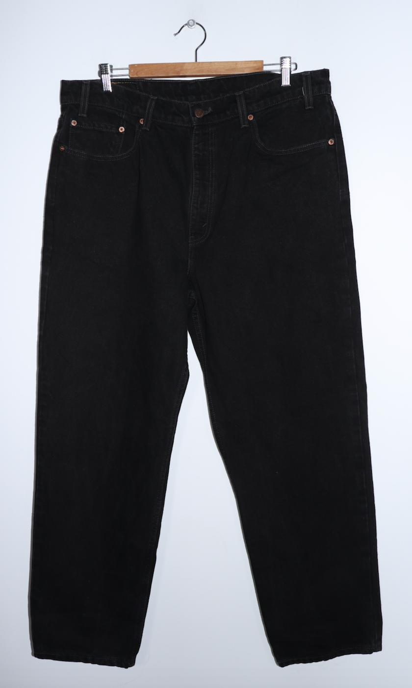 Vintage 90s Levi's 550 Black Denim Jeans 38 X 30 (fits a 36-38)