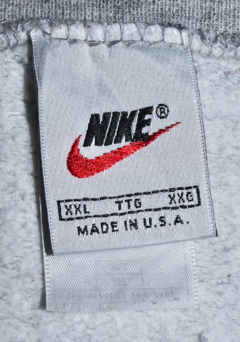Vintage Nike Embroidered Swoosh Heather Grey Sweatshirt Size: XXL