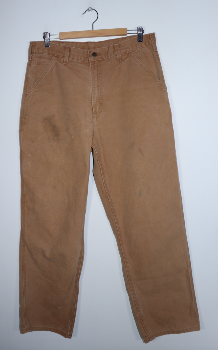 Vintage Carhartt Thick Light Brown Carpenter Pants 34 X 32