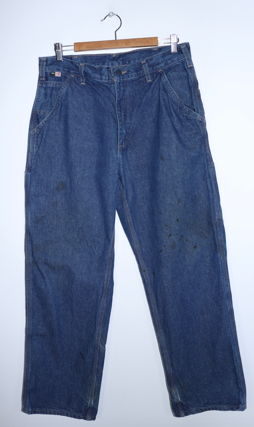 Vintage Carhartt Thick Flame Resistant Denim Carpenter Pants 33 X 32