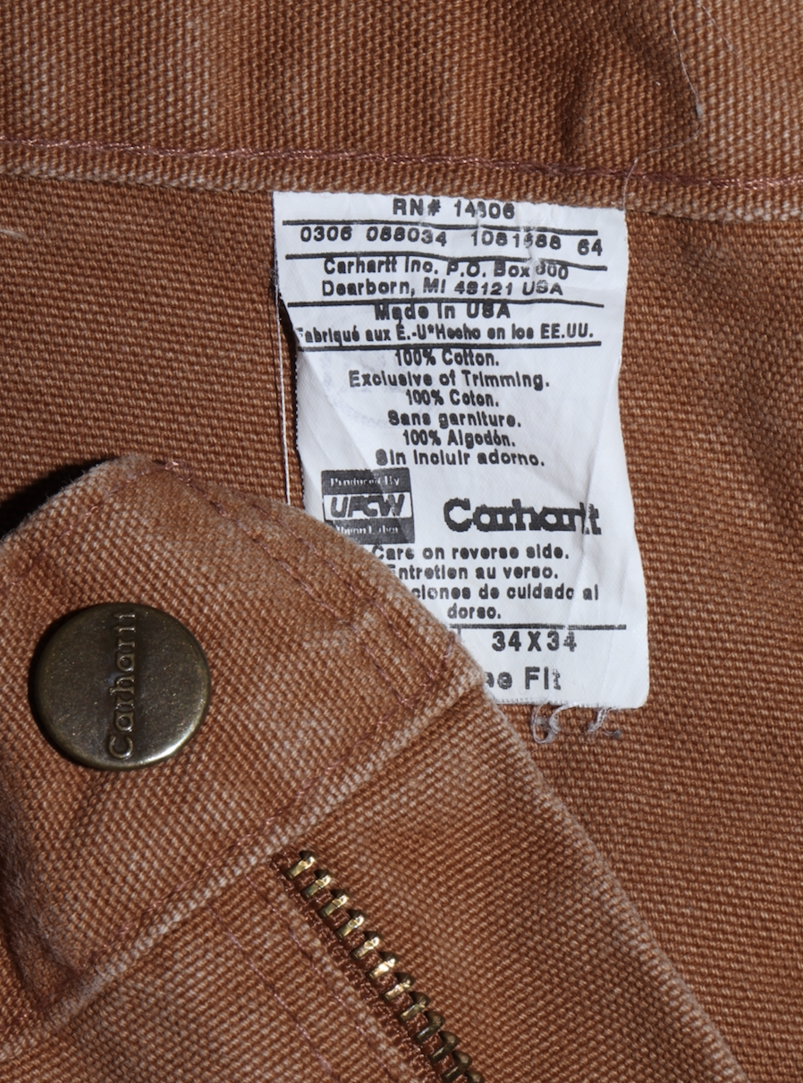 Vintage Carhartt Thick Light Brown Carpenter Pants Size: 34 X 34