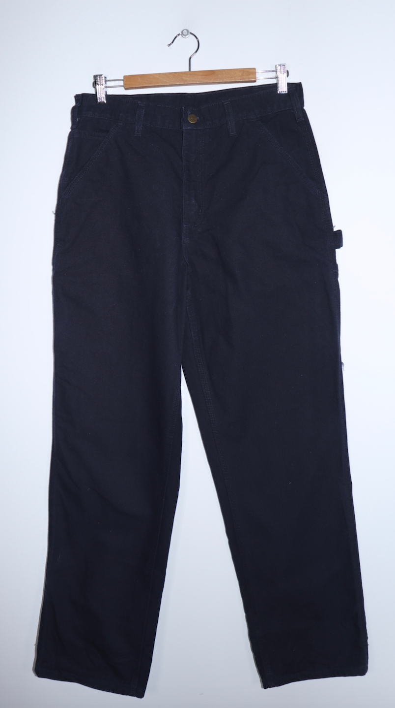 Vintage Carhartt Thick Navy Carpenter Pants 32 X 34
