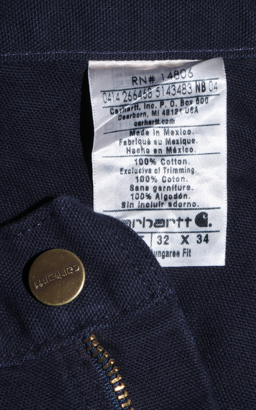 Vintage Carhartt Thick Navy Carpenter Pants 32 X 34