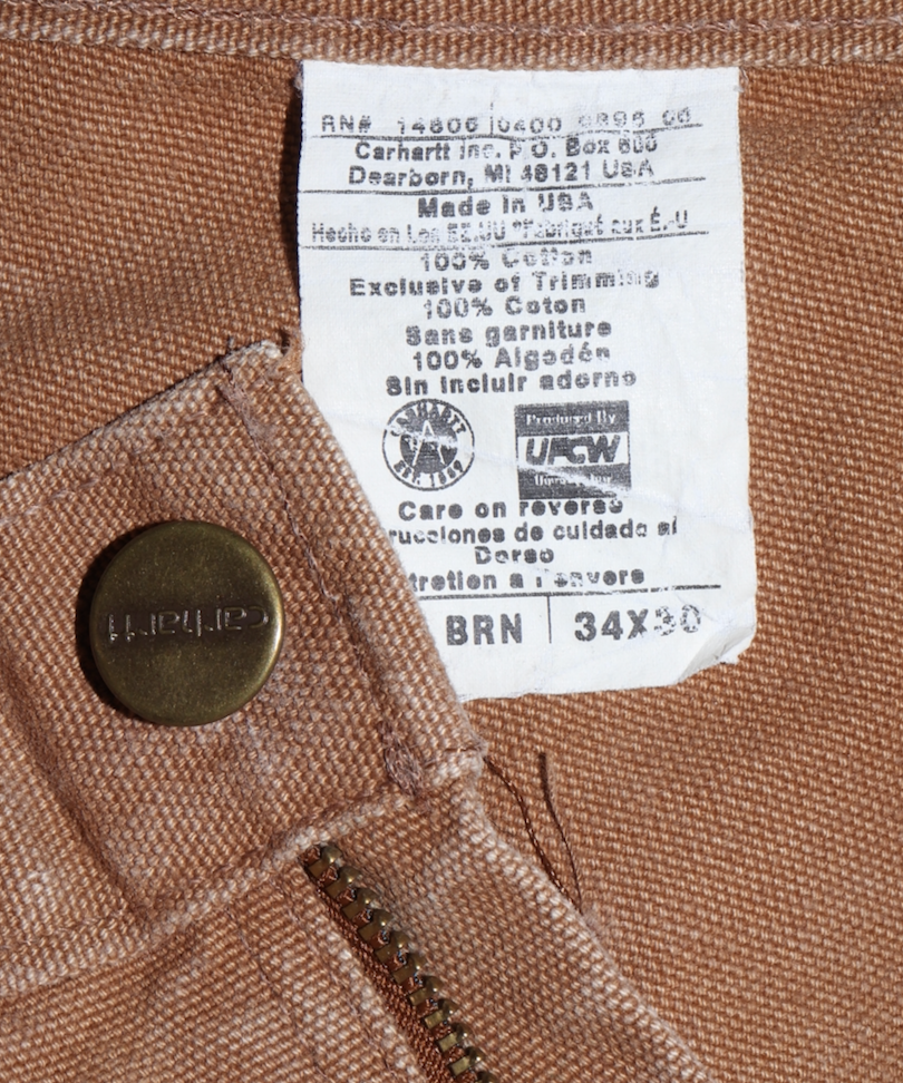 Vintage Carhartt Thick Light Brown Carpenter Pants 34 X 30