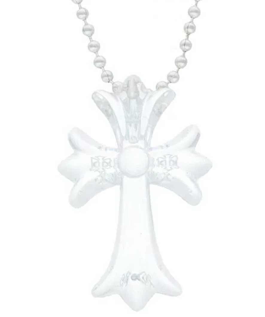 Chrome Hearts Cross Necklace Clear Transparent Silicon
