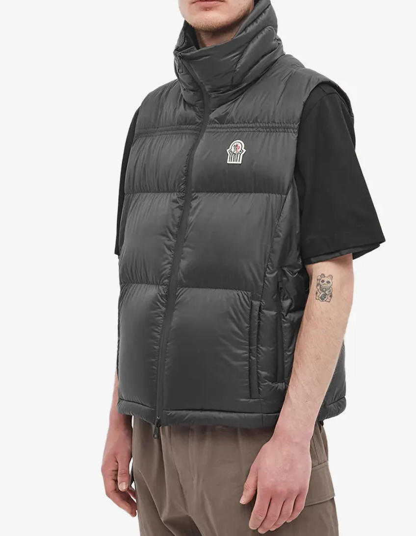 Moncler Gentle Monster Black Otanes Down Vest Size 2- fits M/L