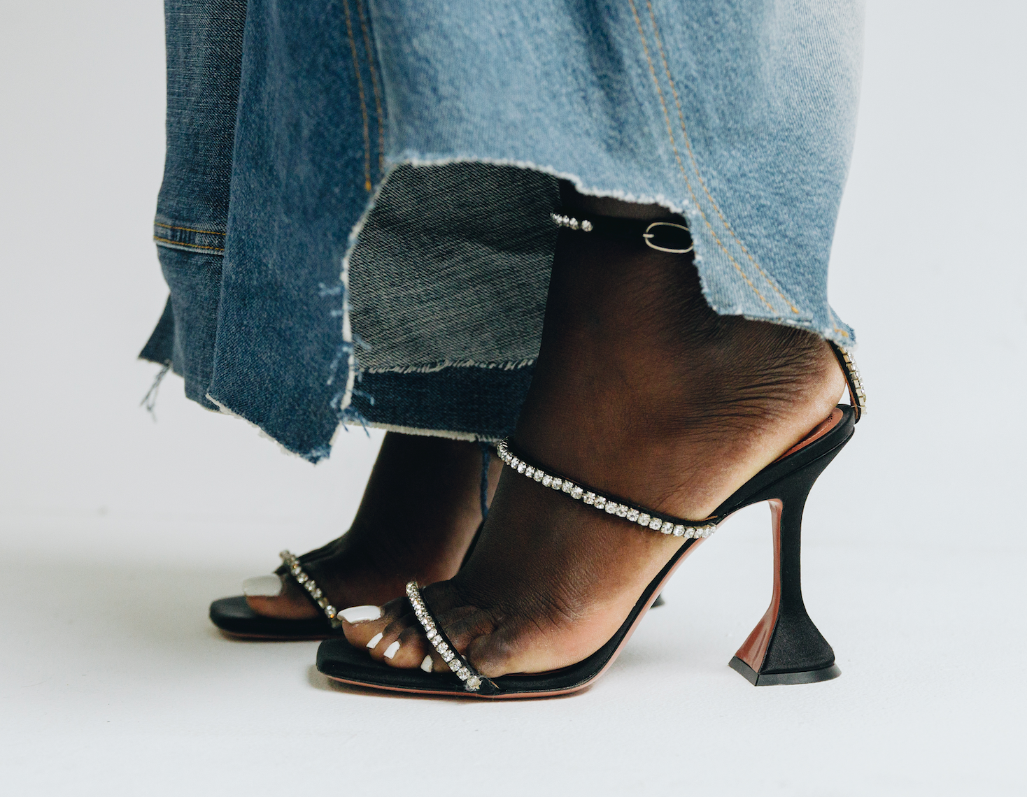 Amina Muaddi Black Heels EU39