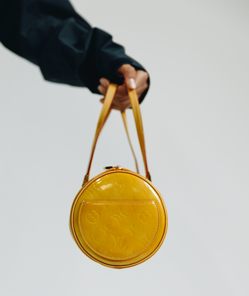 Louis Vuitton Bedford Yellow Vernis Hand Bag