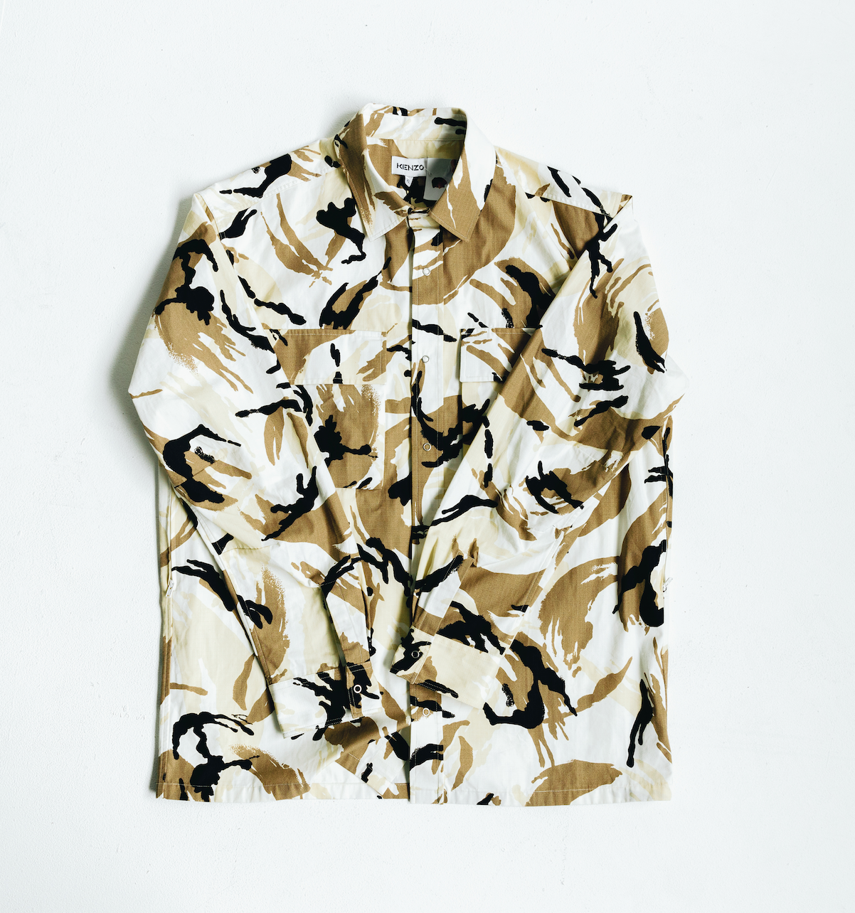 Kenzo Camouflage-Print Shirt Size XL