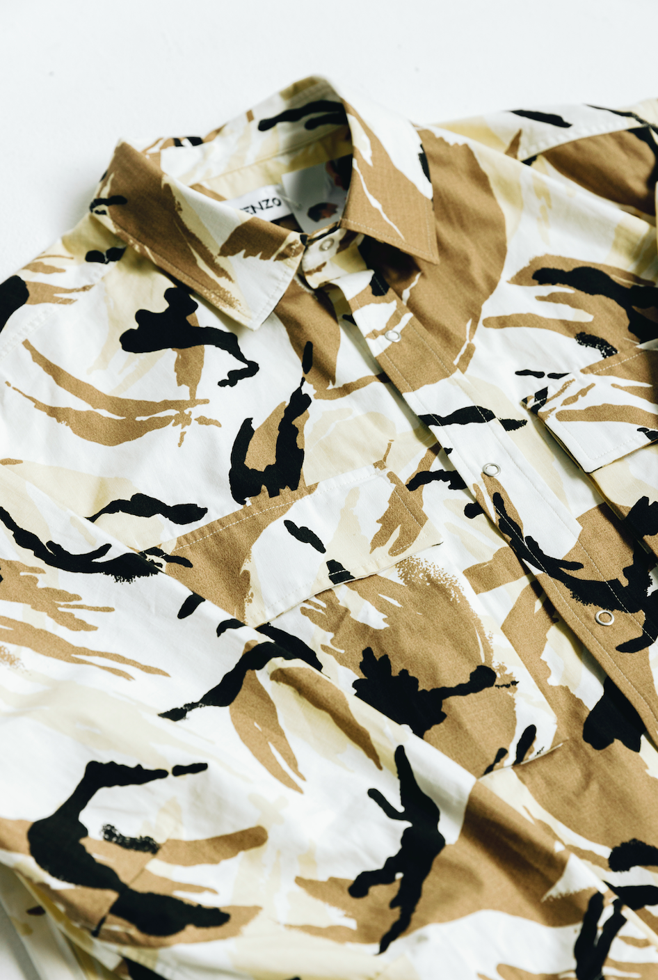 Kenzo Camouflage-Print Shirt Size XL