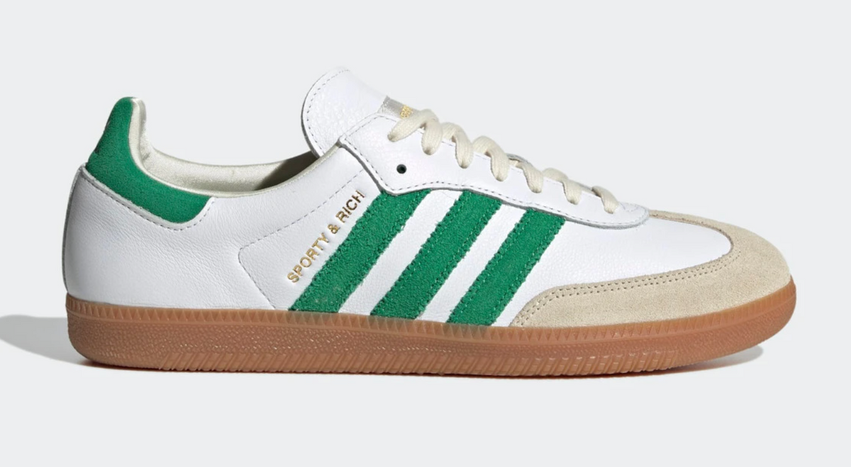 Adidas Samba OG White/Green/Gum Sporty & Rich – Curated by Charbel