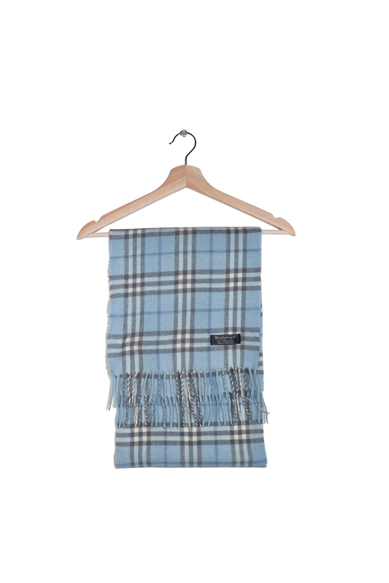 Burberry London Light Blue Nova Check Lambswool Scarf