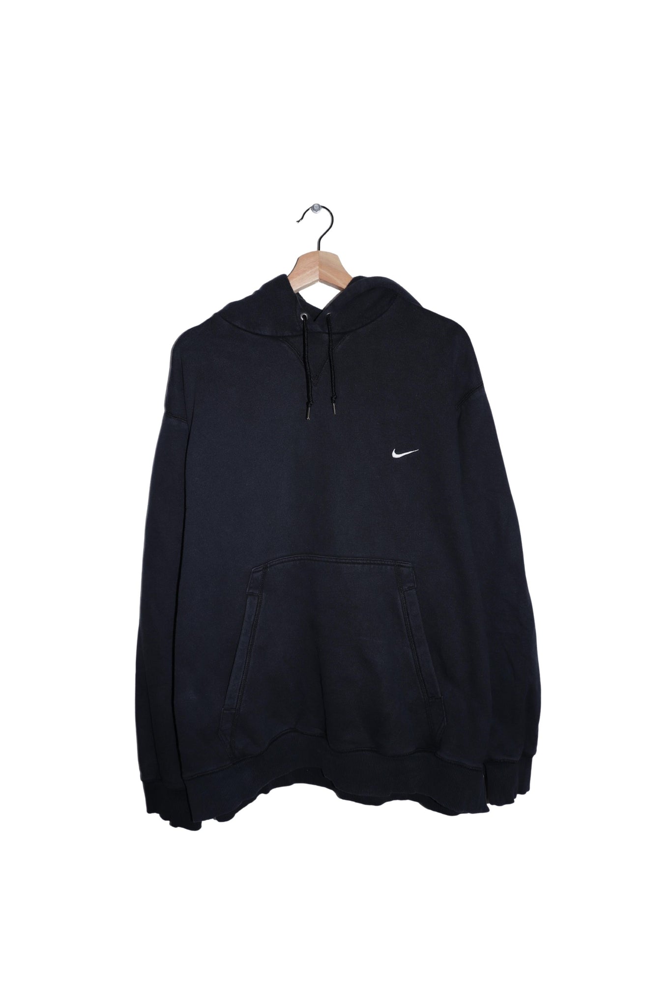 Nike 2000s Mini Swoosh Black Hoodie Vintage (XL)