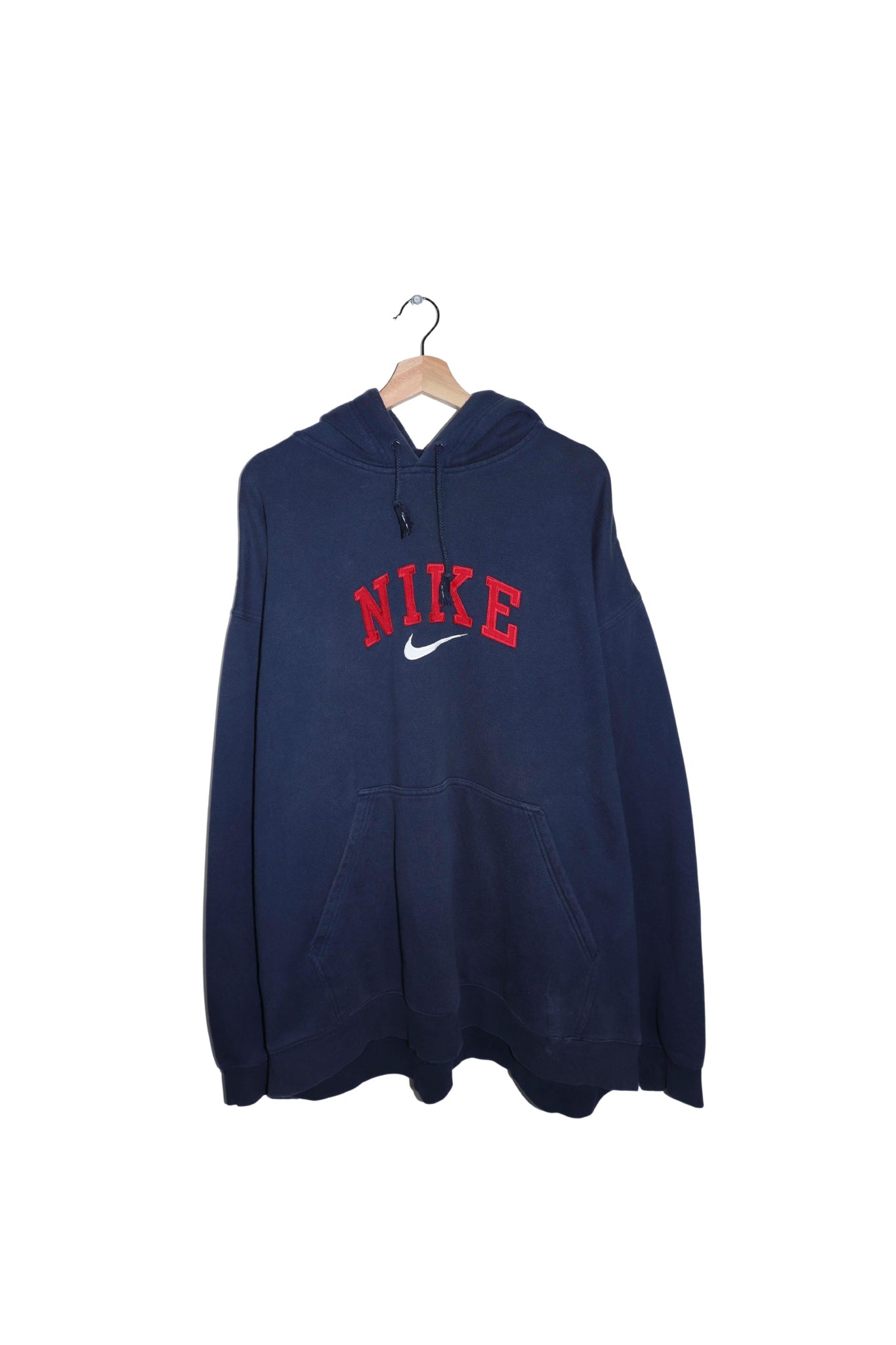Nike Early 2000s Vintage Navy Spellout Hoodie (XXL)