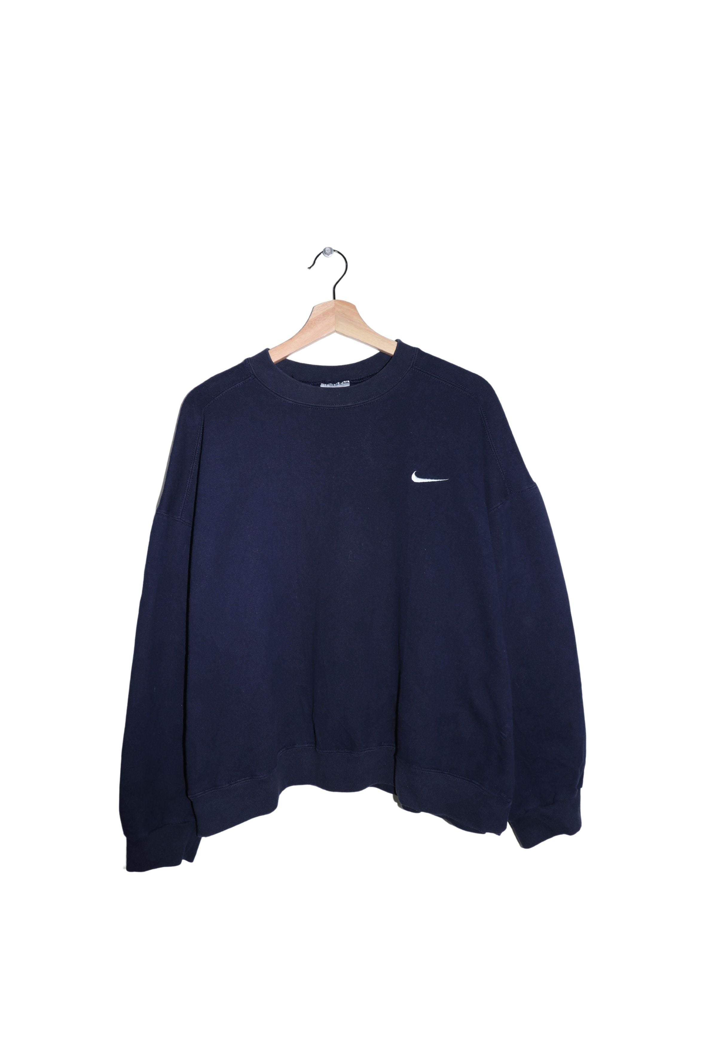 Nike 90s Navy Vintage Sweatshirt (L fits a cropped L / Boxy M)