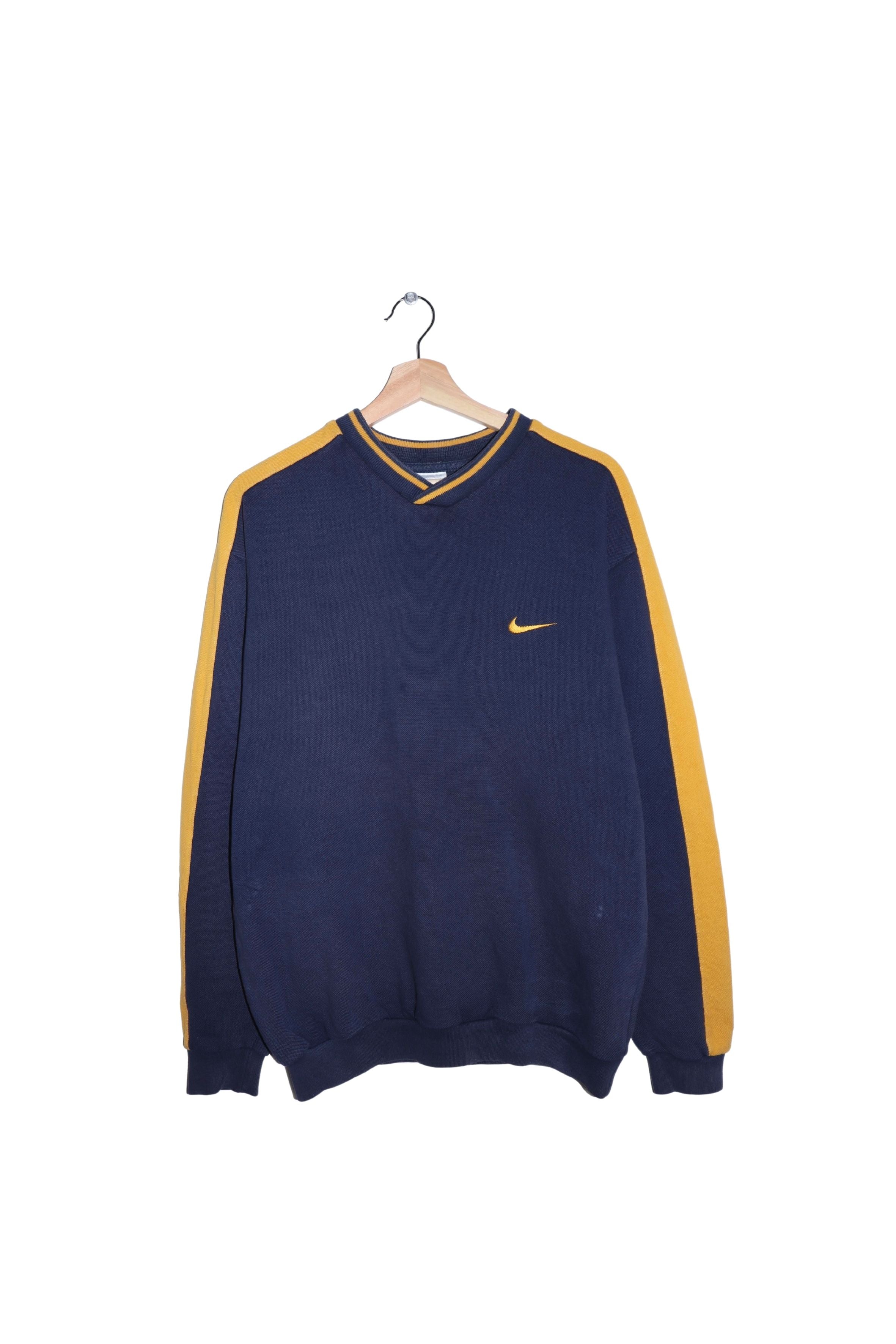 Nike 90s Navy with Yellow Sweatshirt Vintage