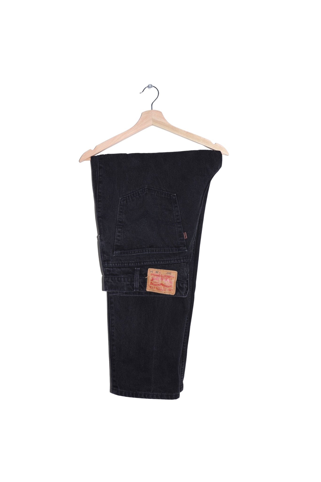 Vintage 90s Levi's 550 Black Denim Jeans 38 X 34