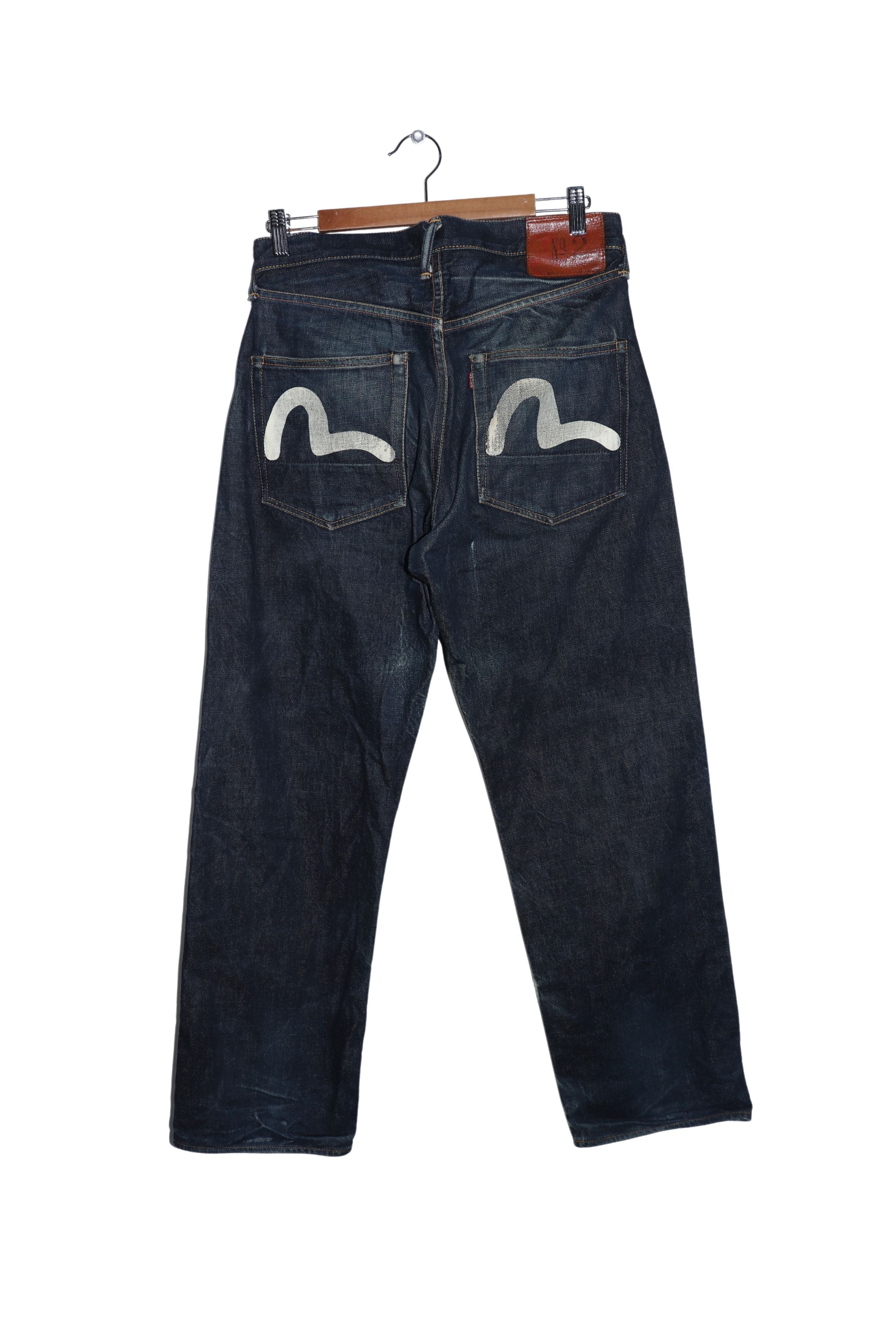 Vintage Evisu Hand Painted Logo Dark Wash Denim Jeans (2001)