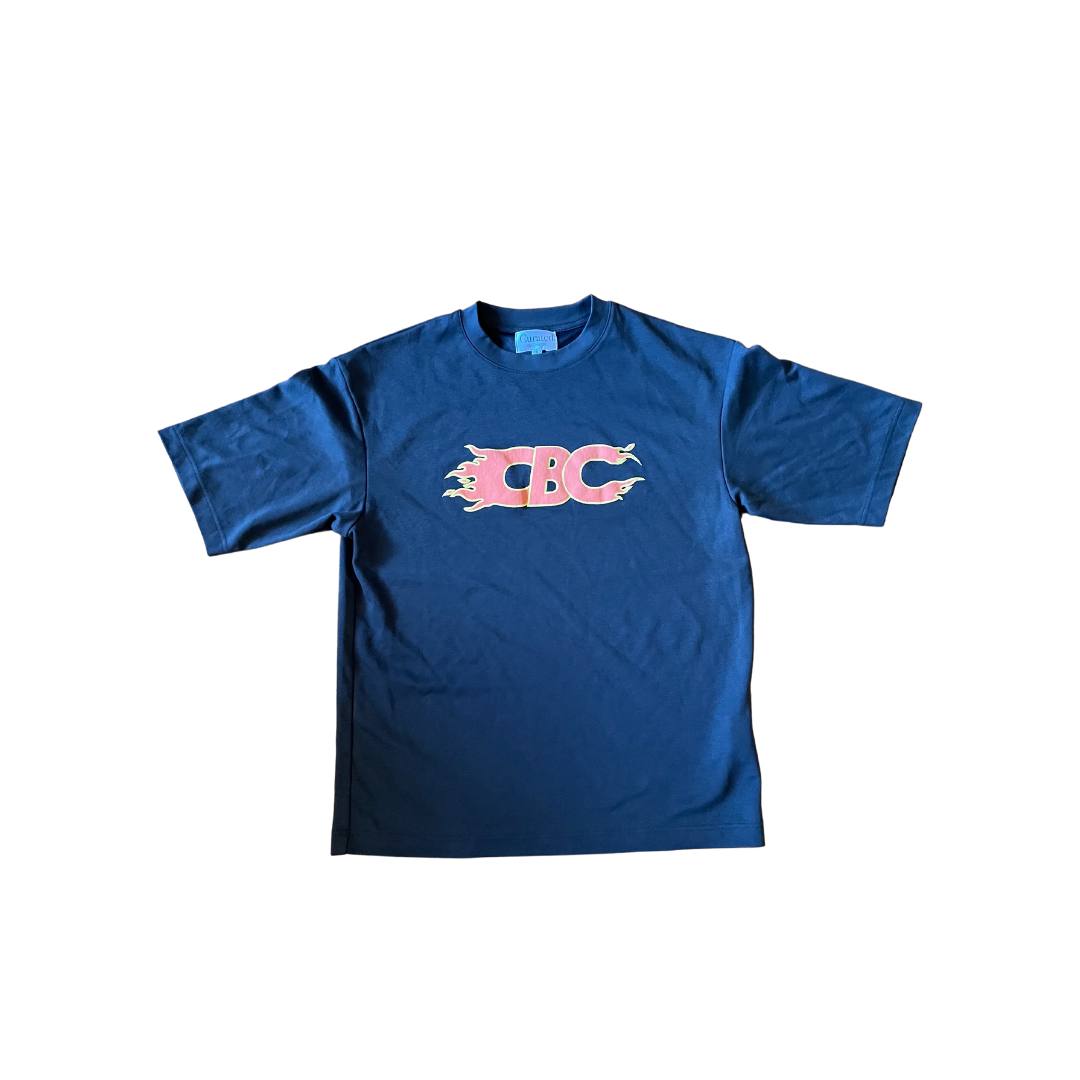 Curated by Charbel Flame Logo Puff Print Tshirt