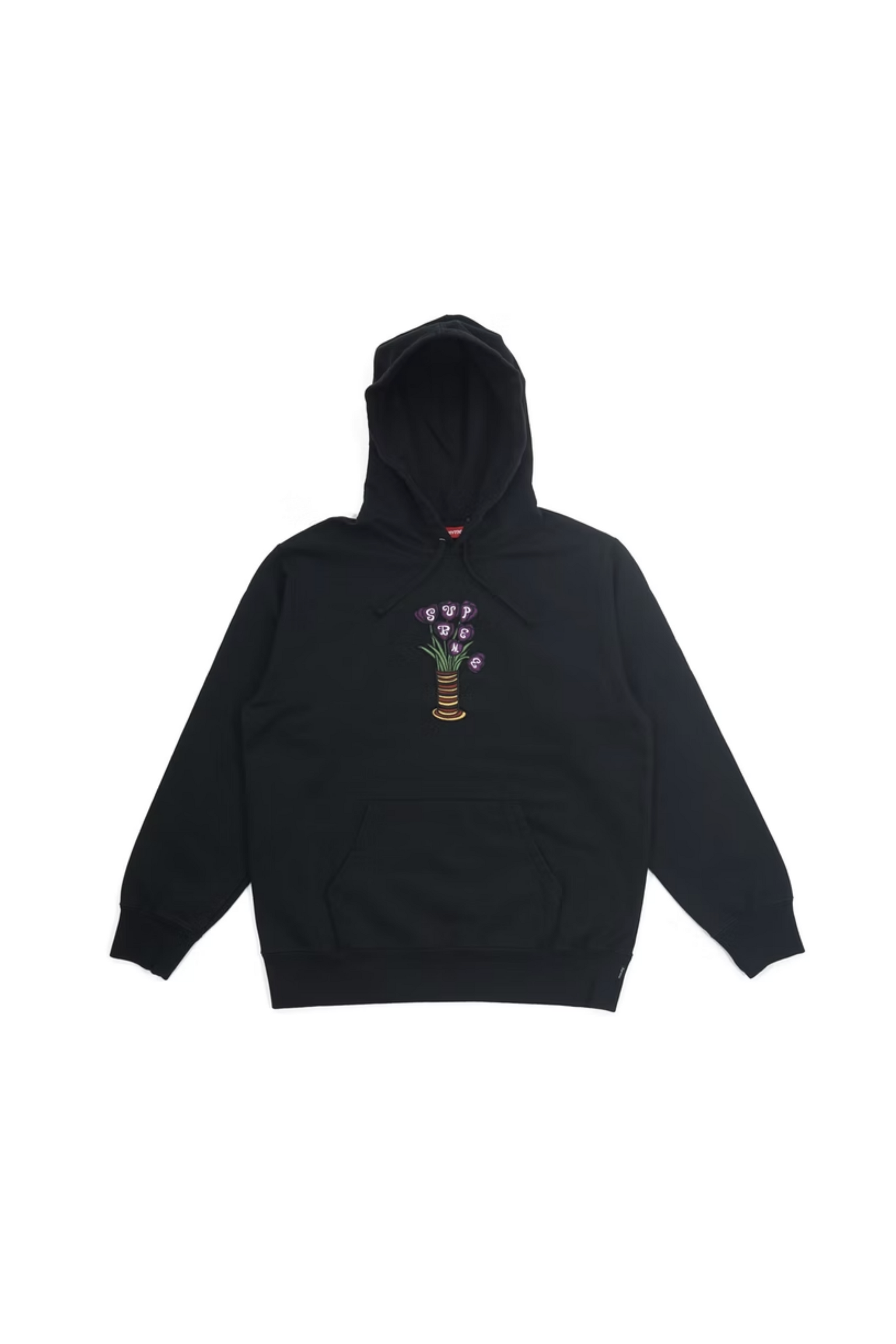 Supreme Flowers Hooded Sweatshirt Black Size L