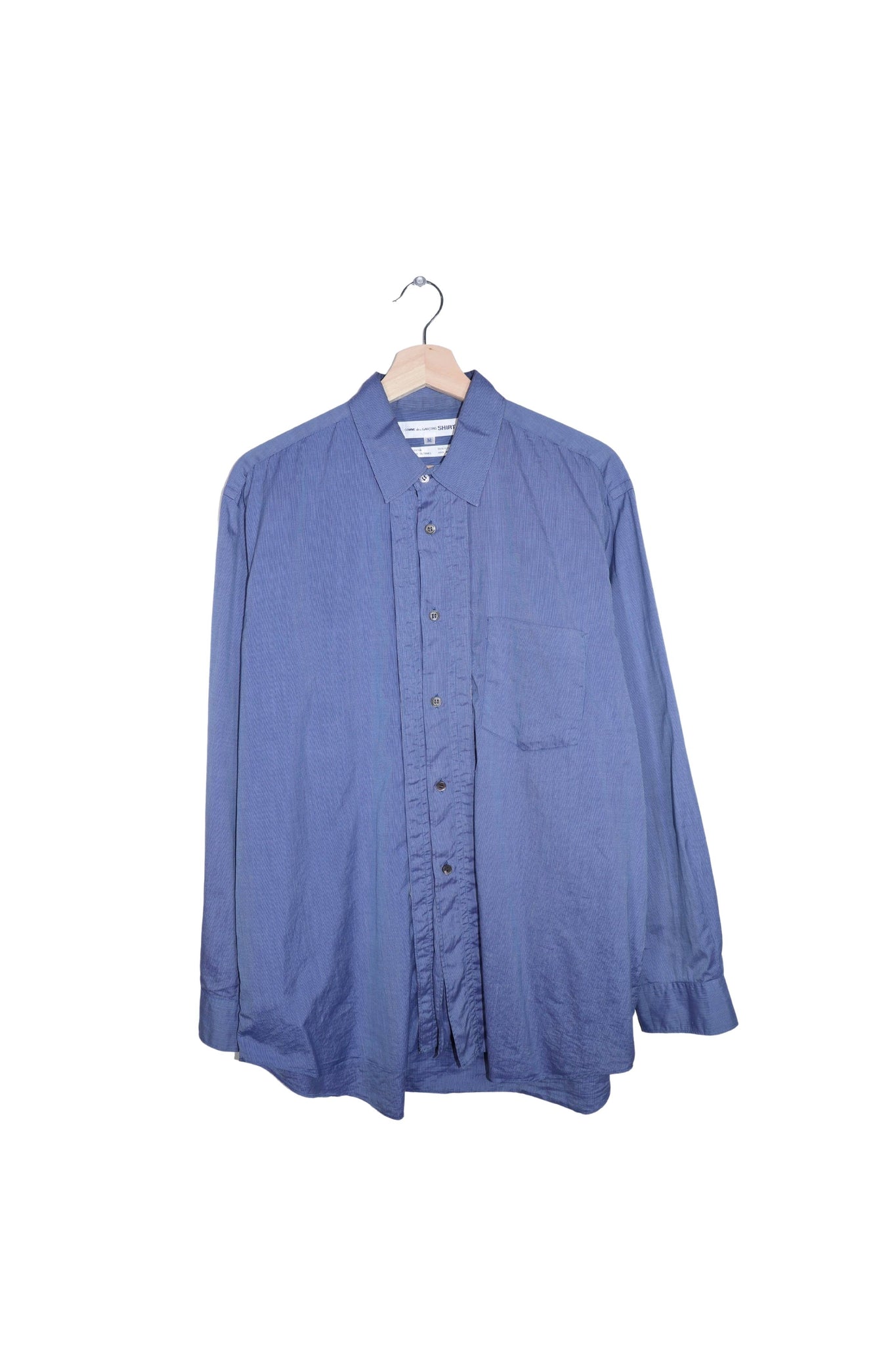 COMME des GARÇONS Shirt Multi Material Frilled Button Up Shirt