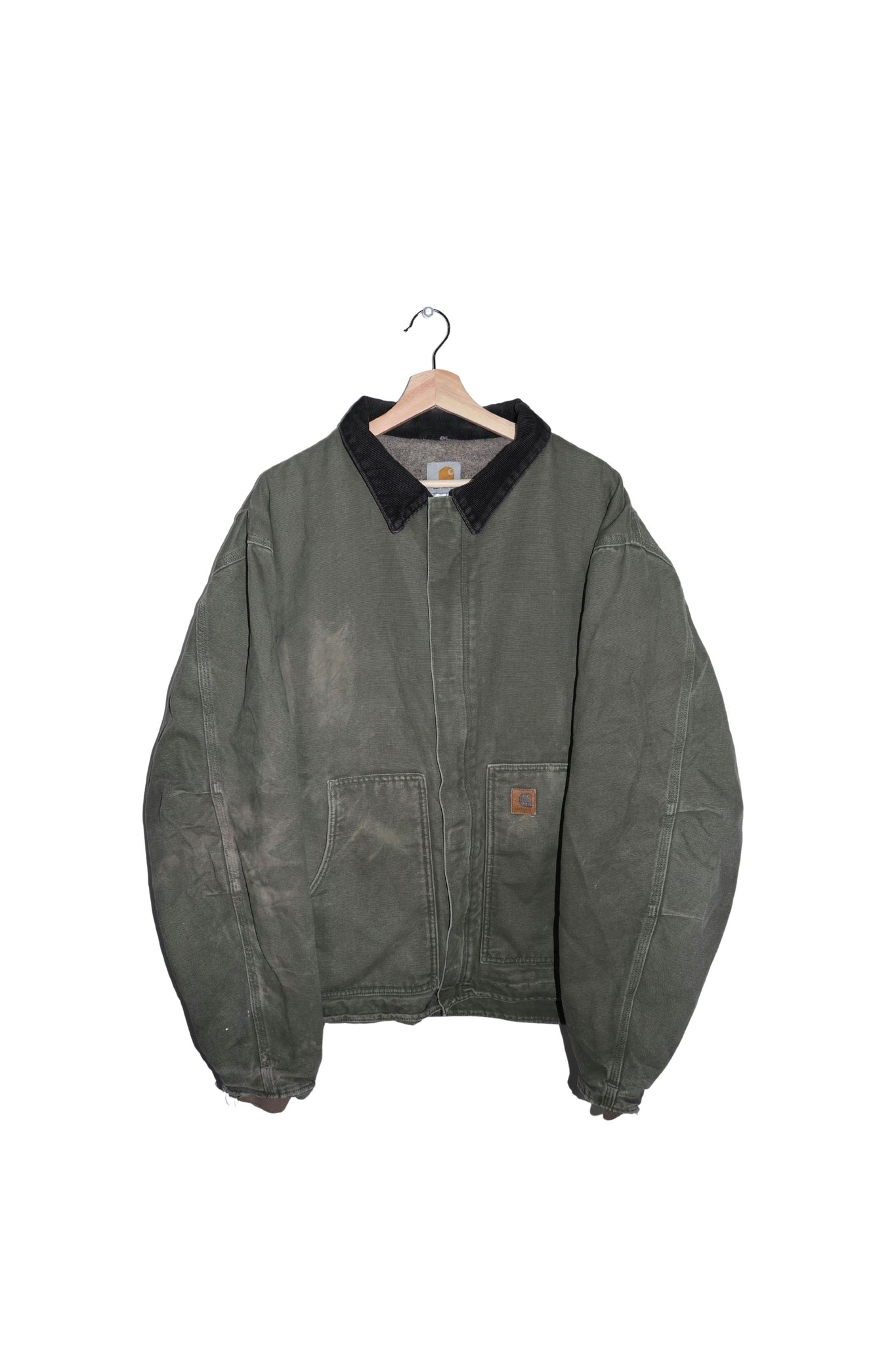 Vintage Green Carhartt Thick Collared Jacket
