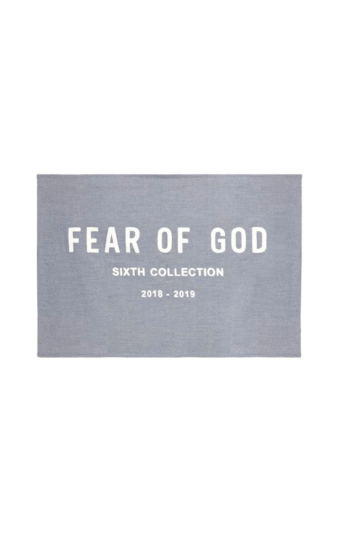 Fear of God Chenille Embroidered Throw Blanket Grey