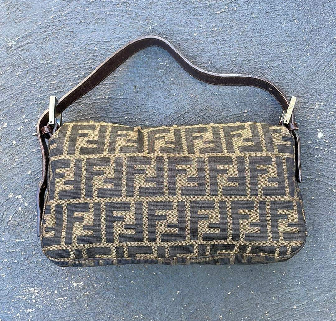 Fendi Zucca Print Baguette Bag