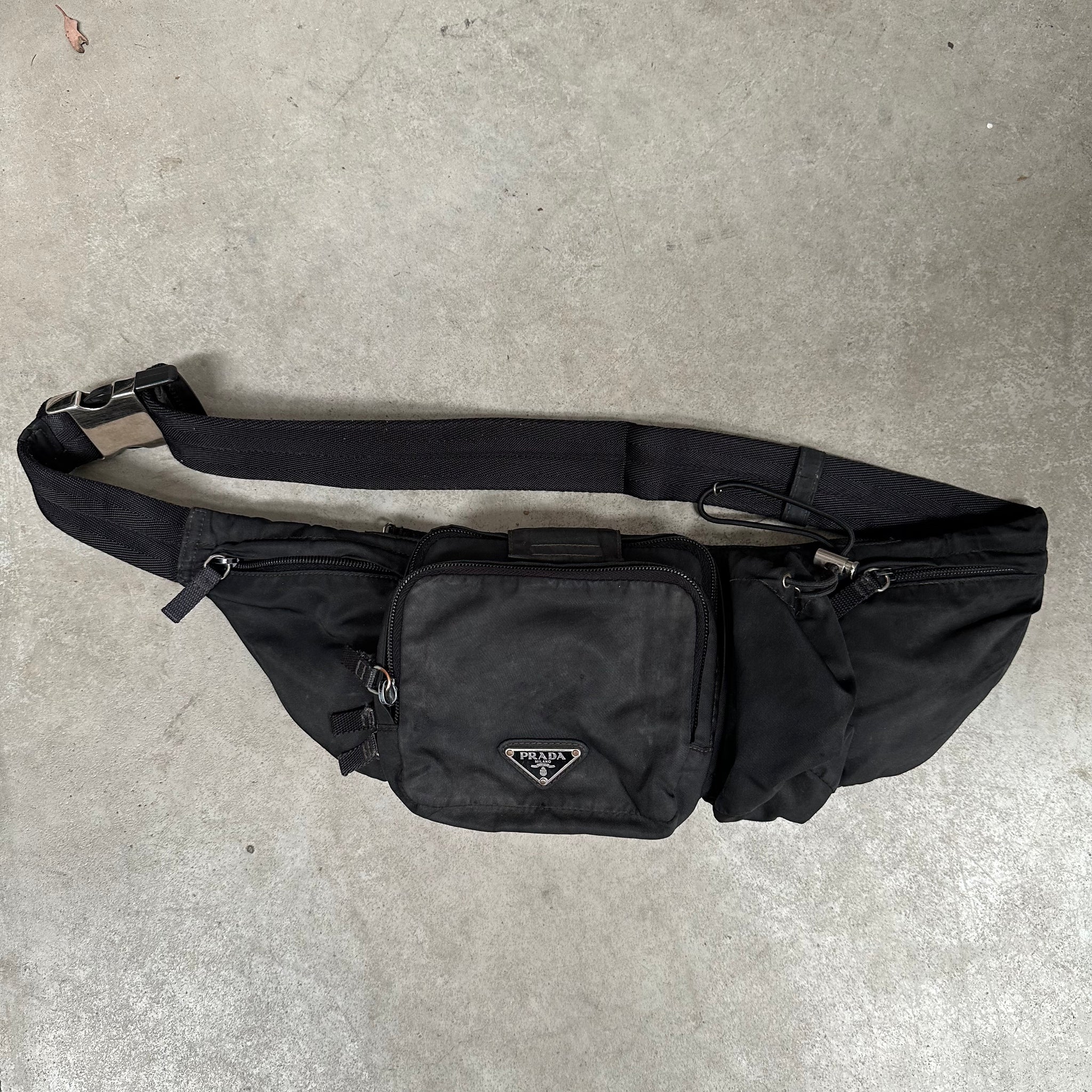 Prada Nylon Black Belt / Bum Bag