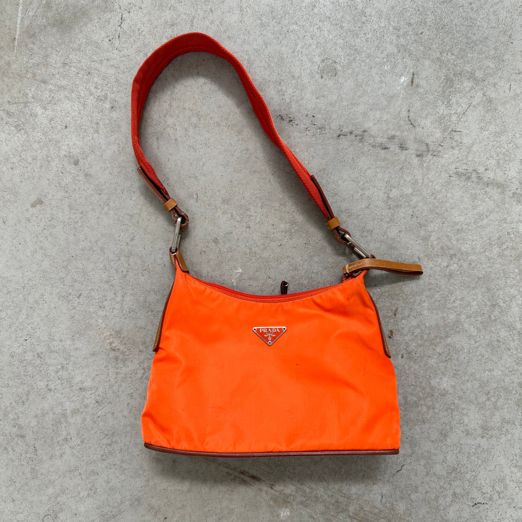 Prada Shoulder Bag Nylon Orange