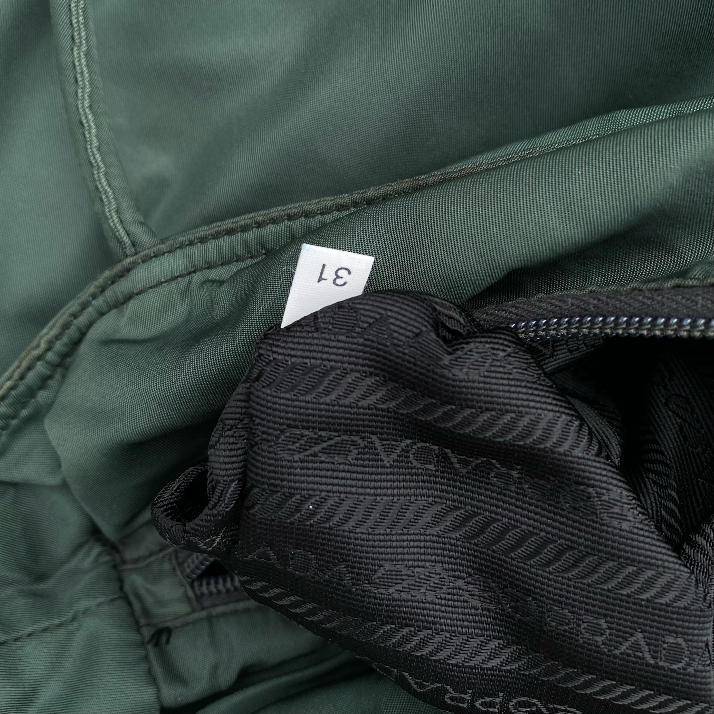 Prada Nylon Forest Green Long Strap Shoulder Bag