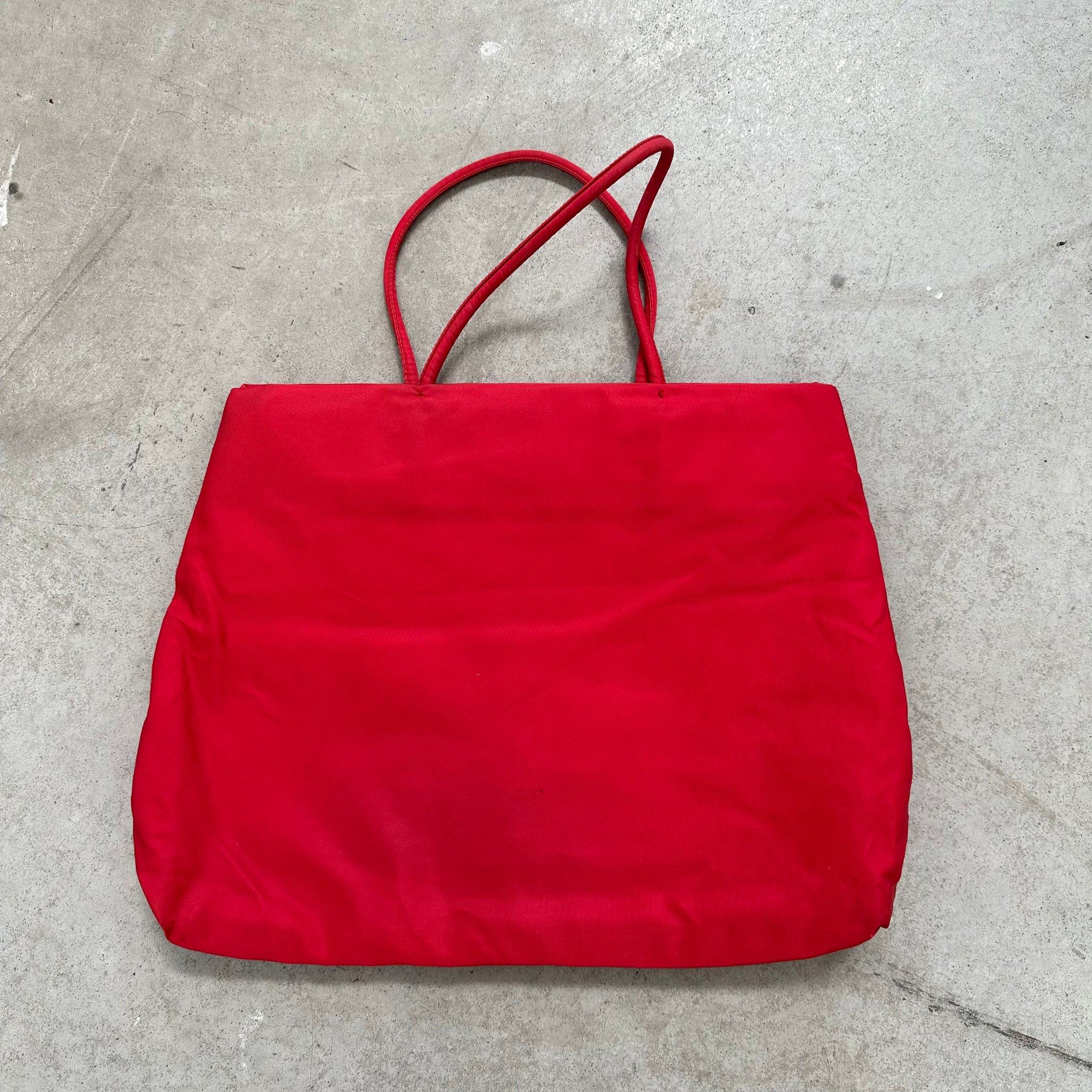 Prada Large Tote Bag Nylon Red