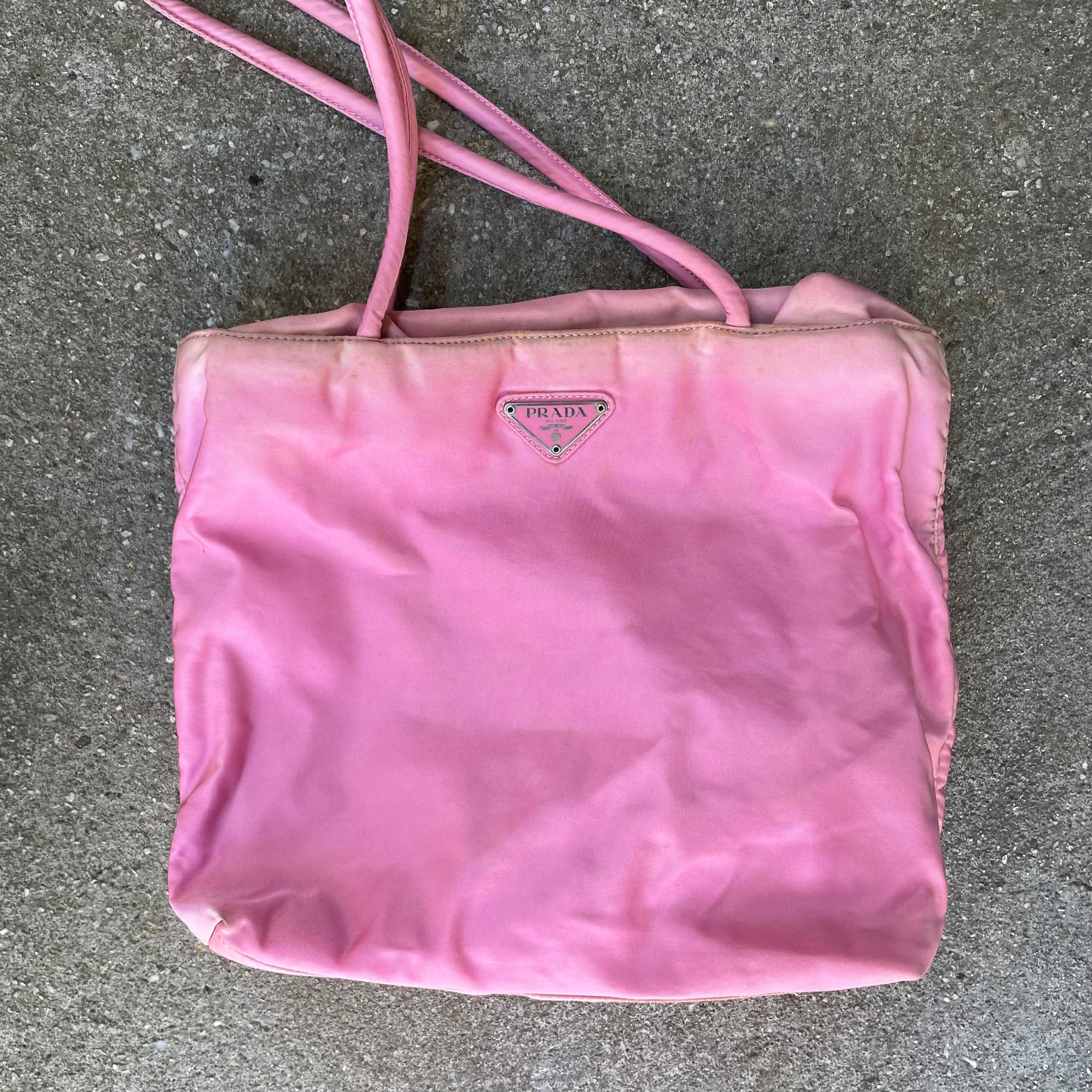 Prada Nylon Pink Tote Bag